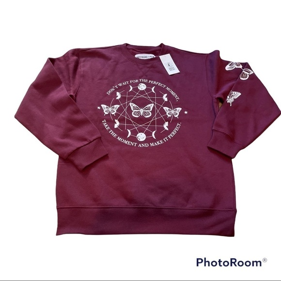 SWS active boyfriend crew maroon - Picture 1 of 6